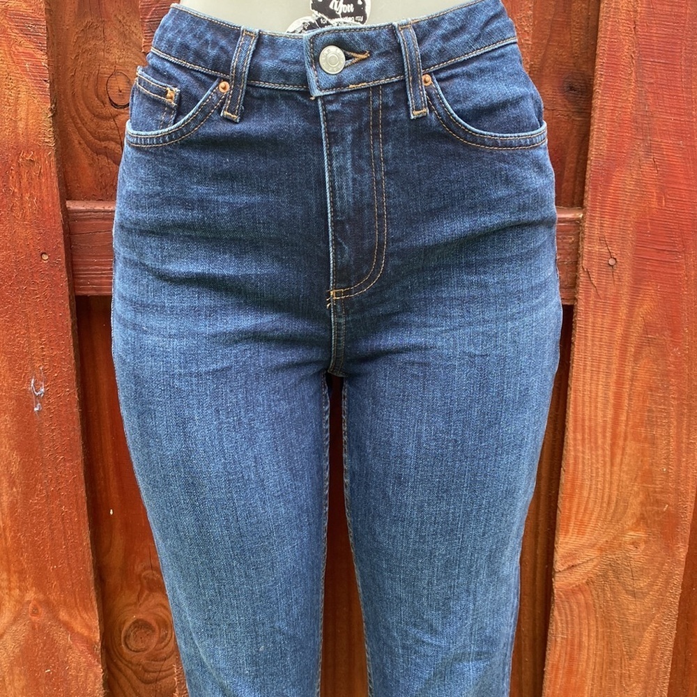 Topshop Dree Fringe Crop Jean Size W28 L 32 - Picture 3 of 8